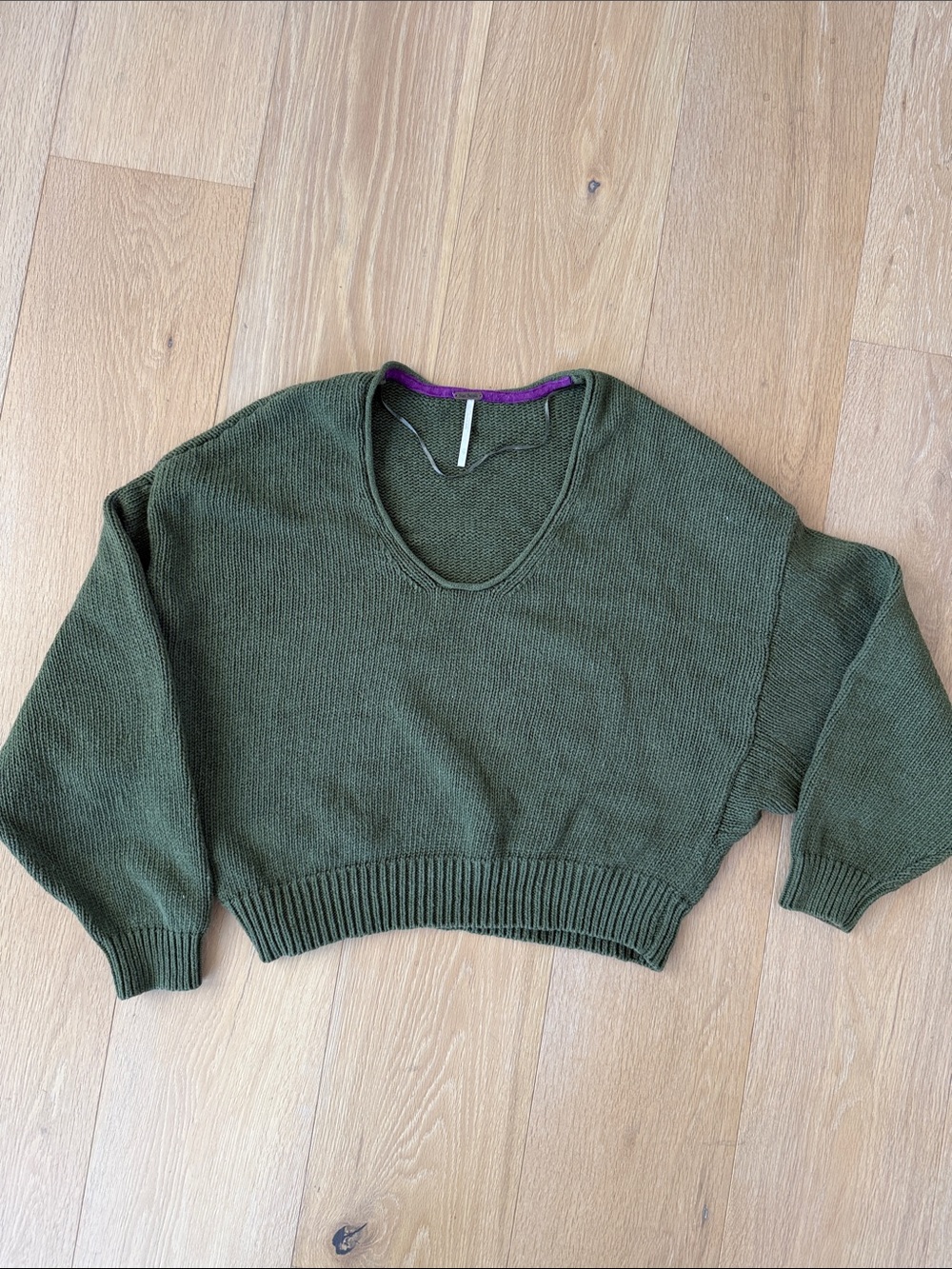 Free people xs Olive Green Cropped Women's Sweater